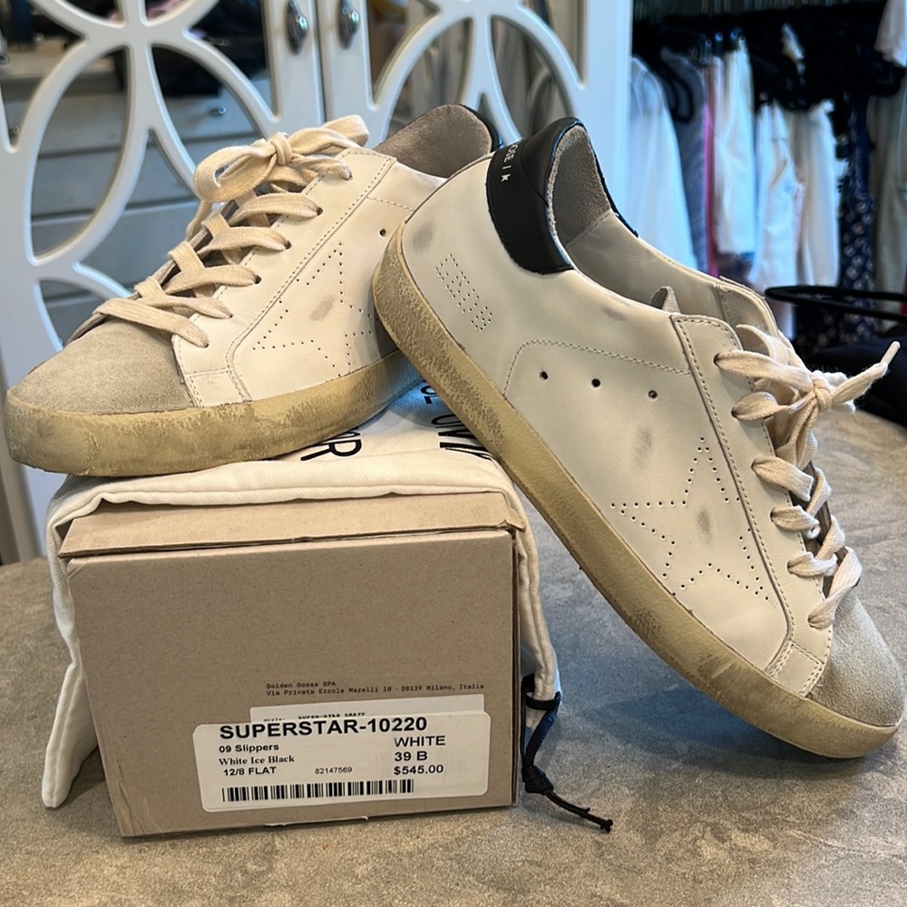Golden Goose Superstars White/Ice/Black